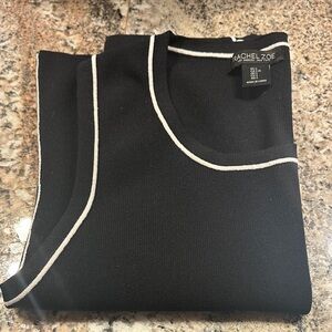 Black Tank with White Accents